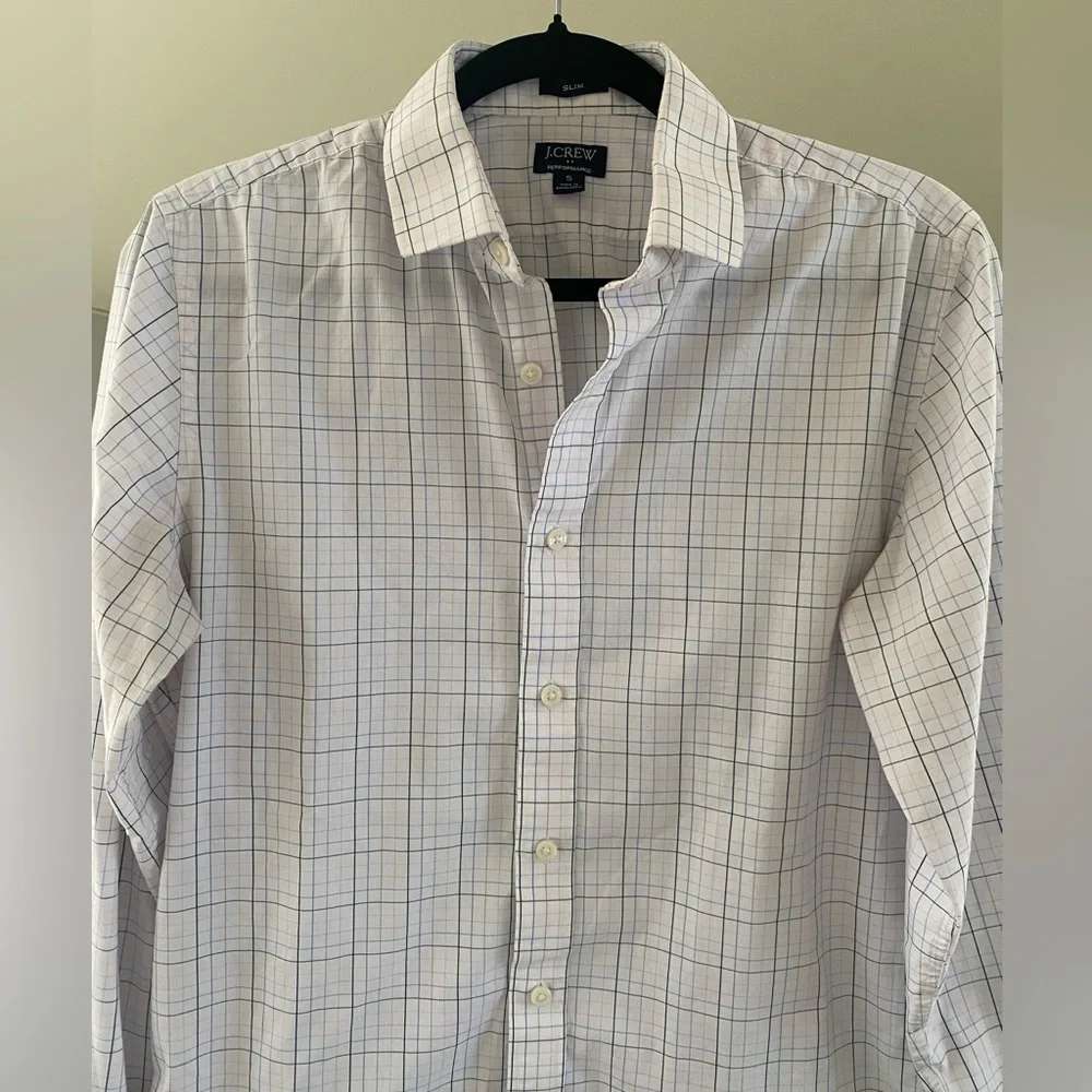 J. Crew - Checker Pattern Casual Button Down Oxford Shirt - Size S